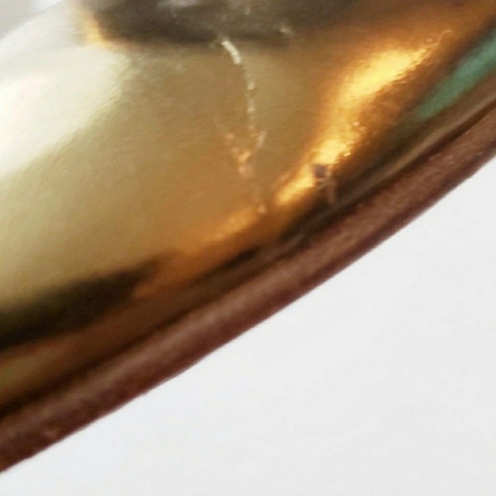 Stuart Weitzman Metallic Gold Pointy Toe Flats. I… - image 2